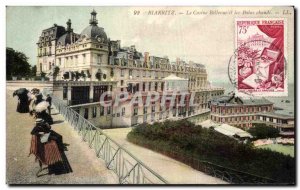 Old Postcard Biarritz Casino Bellevue and Hot Baths