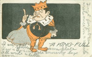 Drunk King A King Full Undivided Back Postcard
