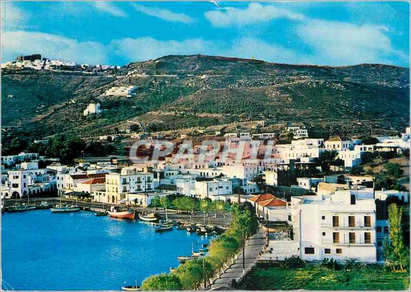 Modern Postcard General view Patmos