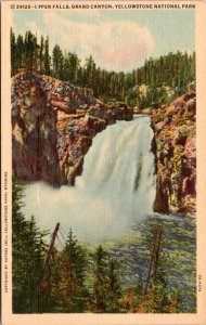 Postcard Yellowstone -  Upper Falls, Grand Canyon