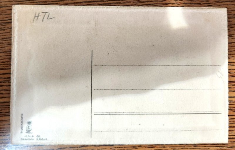 HTL Hold To Light Postcard Castle Of Bruges Belgium And Grosse Platz 1914