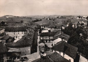 Vintage Postcard Real Photo Vinchio D' Asti Panorama Township Italy RPPC