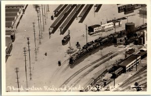 RPPC Flood Waters in Railroad Yards, Portland OR Vintage Postcard L38