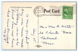 1943 A Main Street Garden Nantucket Massachusetts MA Vintage Postcard