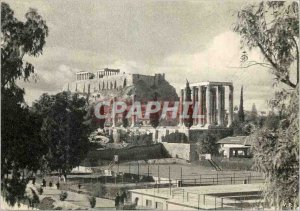 Postcard Modern View of the Acropolis and the Temple of Zeus