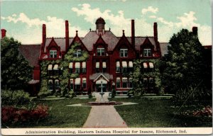 Vtg 1908 Eastern Indiana Hospital for the Insane Richmond IN Antique Postcard