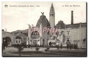 Expo Ghent-Ghent-Belgium-Belgium-1913- The Hall of Machines Post Card Old