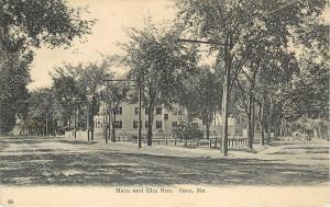 Vintage Postcard Main and Elm Street Scene Saco ME York County, Maine