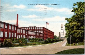Linen Postcard Avondale Mills in Sylacauga, Alabama