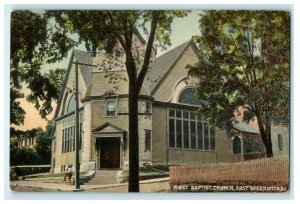 1912 First Baptist Church, East Greenwich Rhode Island RI Postcard