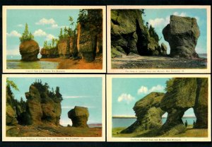 CAL 4 pcs. Rock Formations at Hopewell Cape near Moncton, Unused