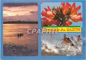 'Modern Postcard Souvenir of Gabon on Crepuscule The Tulip Ogooue Gabon''s Jo...