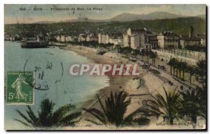 Old Postcard Nice Promenade du Midi The Beach