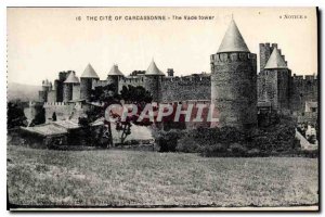 Old Postcard The Cite of Carcassonne Tower Vade