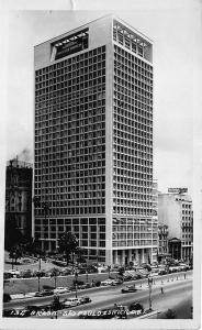 Sao Paulo Brazil Street View Building Real Photo RPPC Postcard