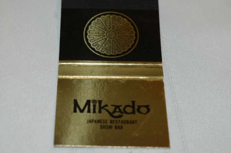 Mikado Japanese Restaurant Salt Lake City Utah 30 Strike Matchbook Cover