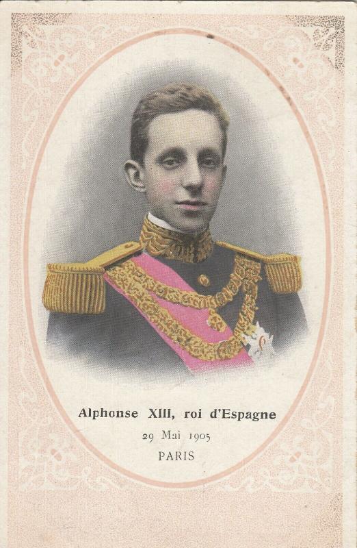 Spain Royalty King Alphonse XIII, roi d`Espagne 29 May 1905 Paris