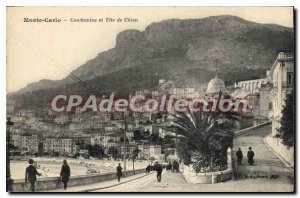 Old Postcard Monte Carlo Condamine and dog Tete