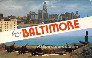 Old Cannon - Baltimore, Maryland MD Postcard