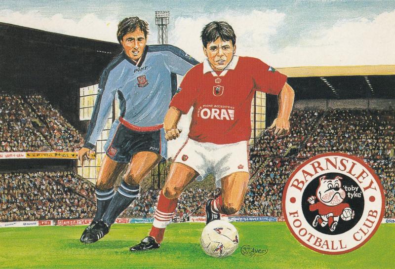 Barnsley Football Club 1997 Stadium Painting Postcard