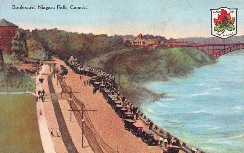 Boulevard, Niagara Falls, Ontario, Canada, Early Postcard, Unused