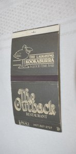 The Outback Restaurant The Laughing Kookaburra Florida Matchbox Cover
