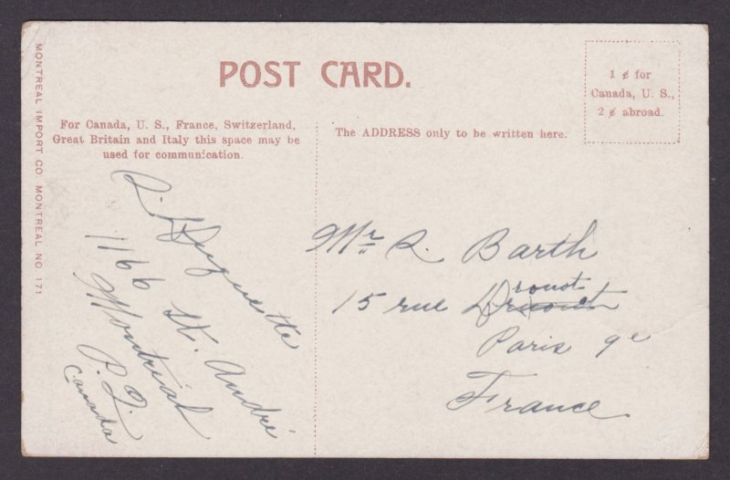 Postcard, CANADA, Montreal, Interior St. James' Cathedral