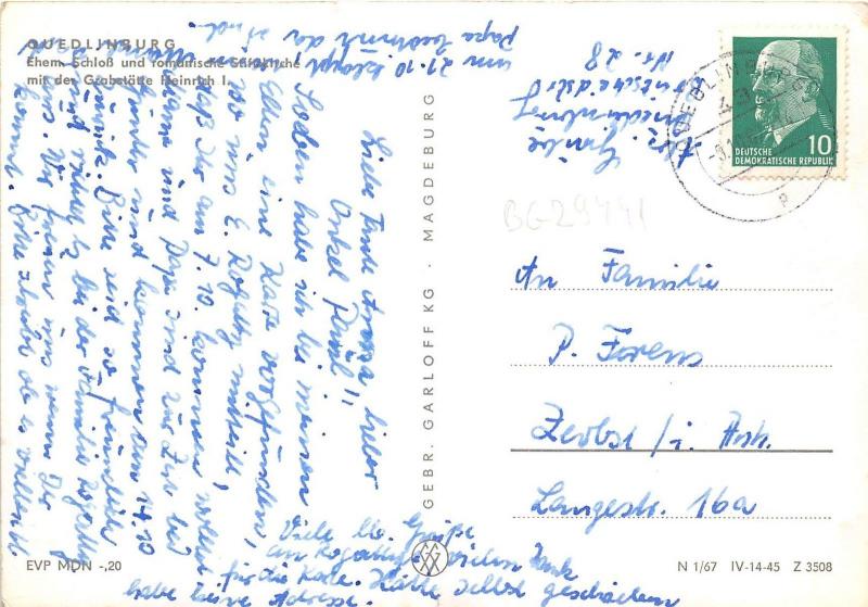 BG29441 quedlinburg  germany CPSM 14.5x10cm