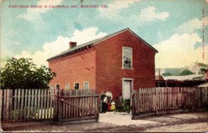 California Monterey First Brick House In California 1847