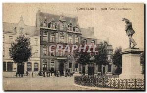 Postcard Old Roeselare Sint Amandusplaats