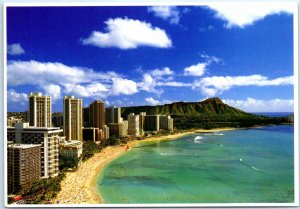 Postcard - Waikiki Beach And Diamond Head, Hawaii