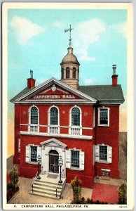 Carpenter's Hall Philadelphia Pennsylvania PA Back From Chestnut Street Postcard