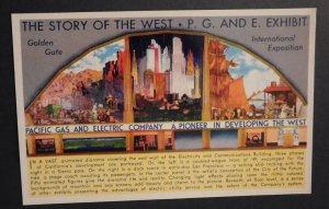 Mint USA Postcard PGE Pacific Gas Electric Story  West International Exposition