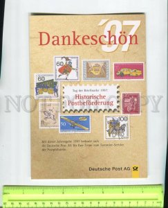 468087 Germany 1997 postage stamp day souvenir sheet motorcycle aircraft