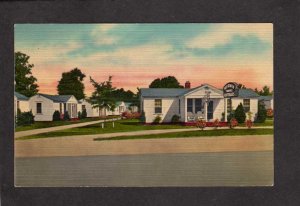 GA Merwin Tourist Cottages Cabins Savannah Georgia Linen Postcard