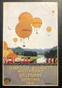 Mint Stuttgart Germany Picture Postcard PPC Gordon Bennett Balloon Exhibition