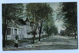 Postcard Lehigh Street Easton PA