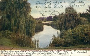 MILWAUKEE WI OVERLOOKING LAGOON IN WASHINGTON PARK UDB POSTCARD c1907
