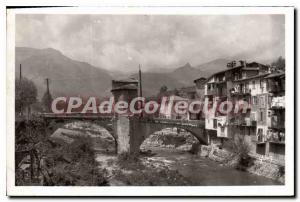 Postcard Old French Riviera Sospel the old bridge over the Bevera