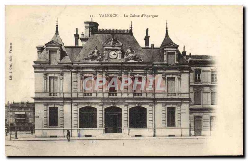 Old Postcard Bank Caisse d & # 39Epargne Valencia