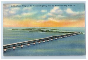 Vintage Bahia Honda Bridge Key West Flordia Postcard P114E