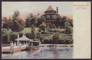 John J Mitchell Residence,Lake Geneva,WI Postcard