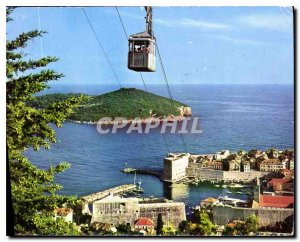 Modern Postcard view of Dubrovnik Lokrum