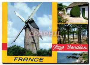 Postcard Old Faces Picturesque Vendee