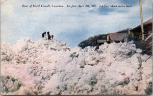 Maine Lewiston Rear Of Hotel Cornell 20 April 1909 Ice Jam
