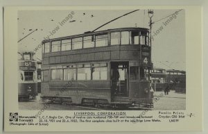 pp1022 - Liverpool - L.C.T. Bogie Built at Edge Lane Works - Pamlin postcard