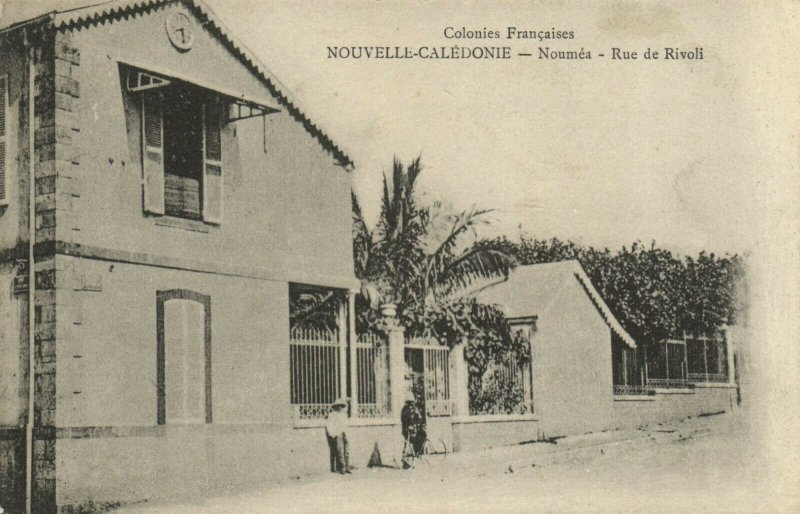 PC CPA NEW CALEDONIA, PACIFIC, NOUMÉA, RUE DE RIVOLI, Vintage Postcard (b19329)