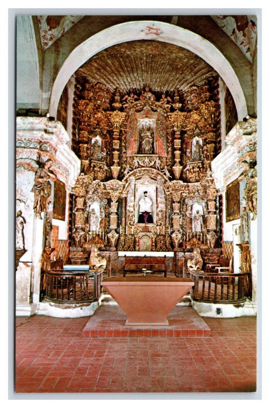 Interior Chapel of the Suffering Savior Tucson Arizona AZUNP Chrome Postcard S13