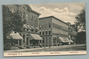 FLEMINGTON N.J. POST OFFICE ANTIQUE POSTCARD