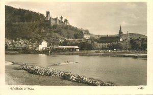 Sailing & navigation themed postcard Wertheim a Main barge